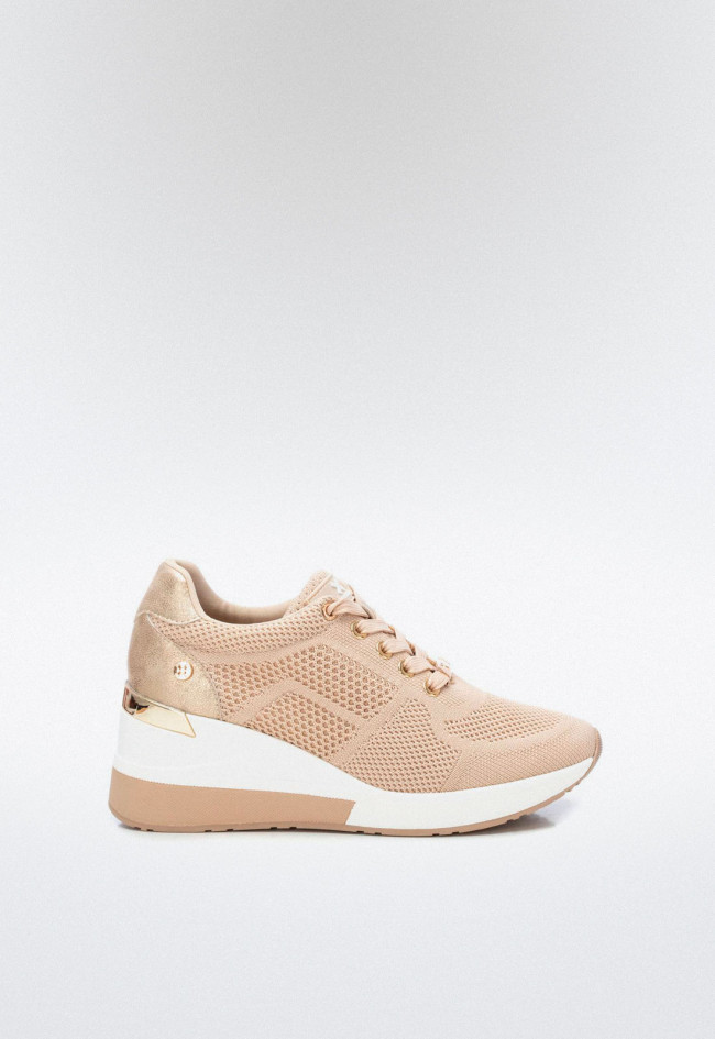 Deportivo cuña de mujer beige Xti 142419