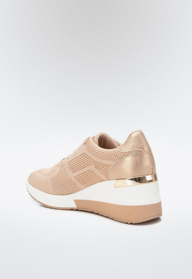 Deportivo cuña de mujer beige Xti 142419