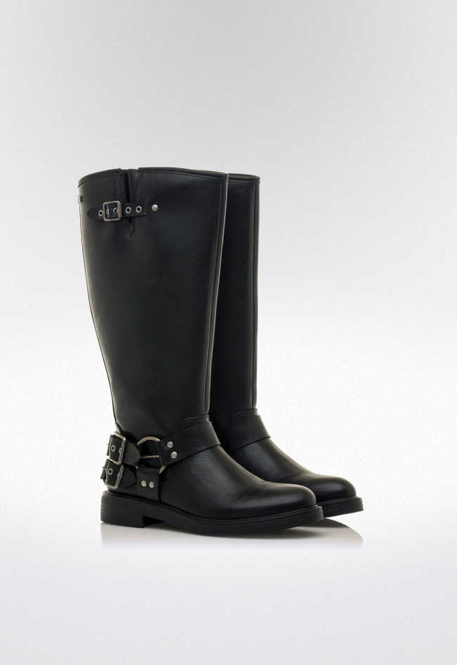 Botas biker Mujer MUSTANG BRUNA negro
