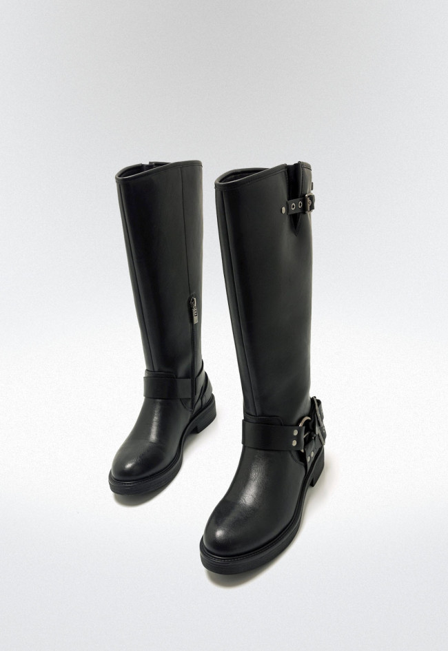 Botas biker Mujer MUSTANG BRUNA negro