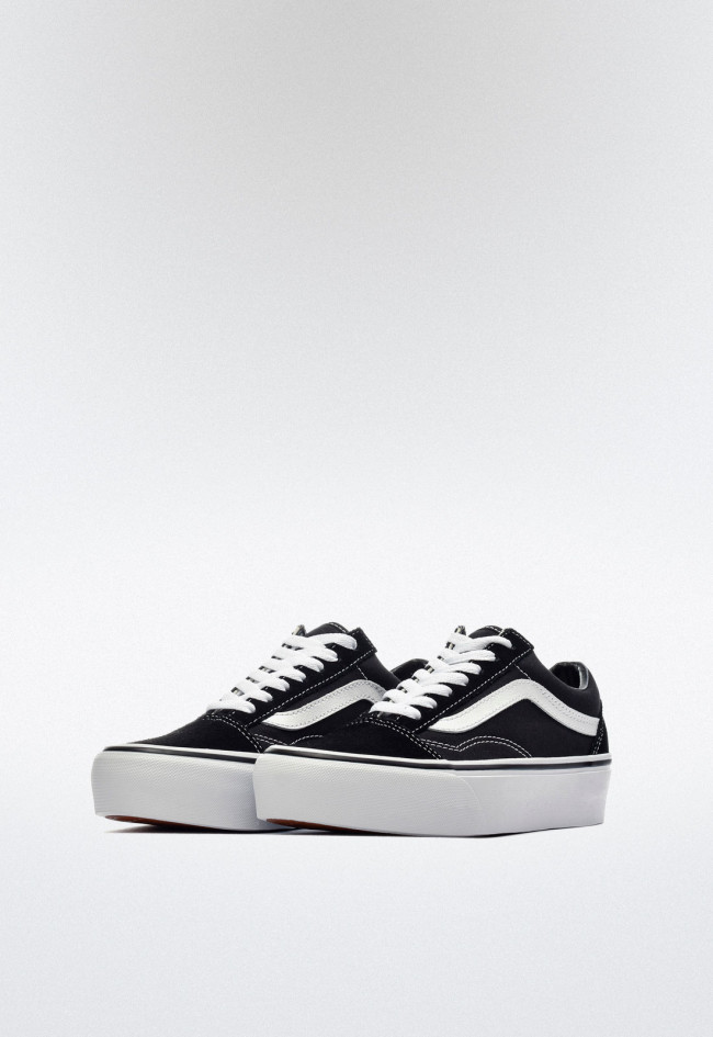 Deportivo de mujer negro VANS old skool platform