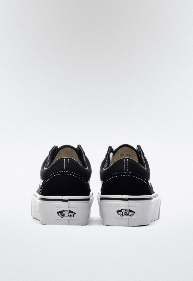 Deportivo de mujer negro VANS old skool platform