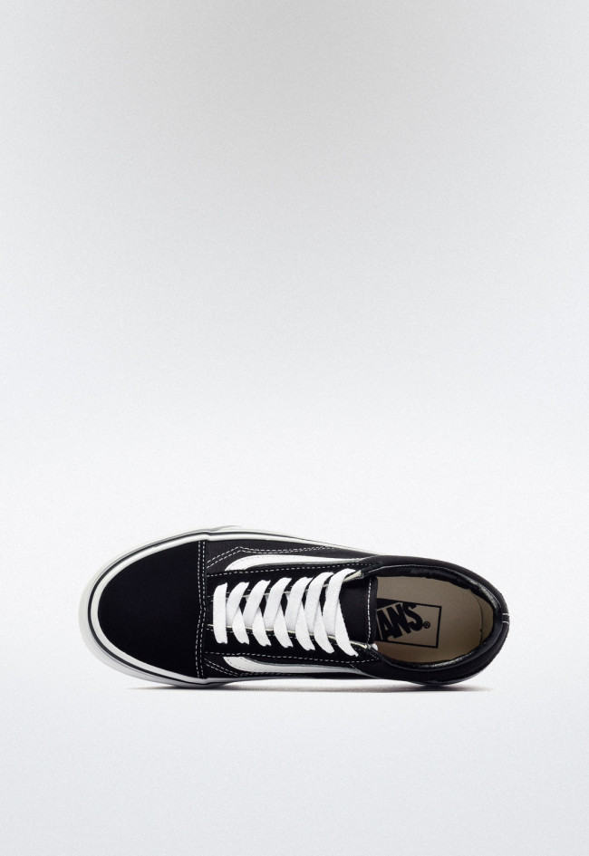 Deportivo de mujer negro VANS old skool platform