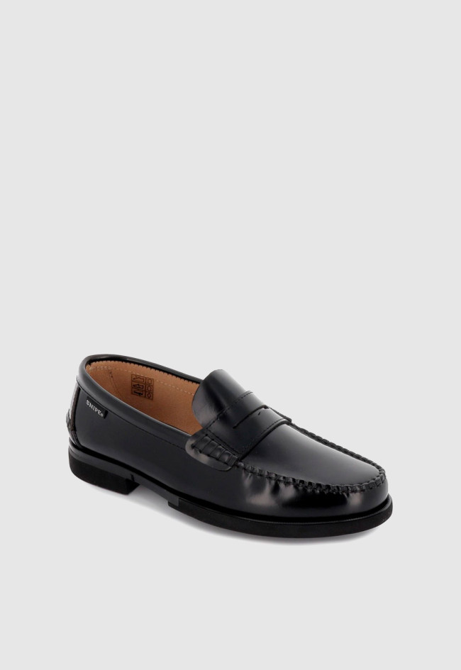 Zapato mocasín de hombre negro  11023