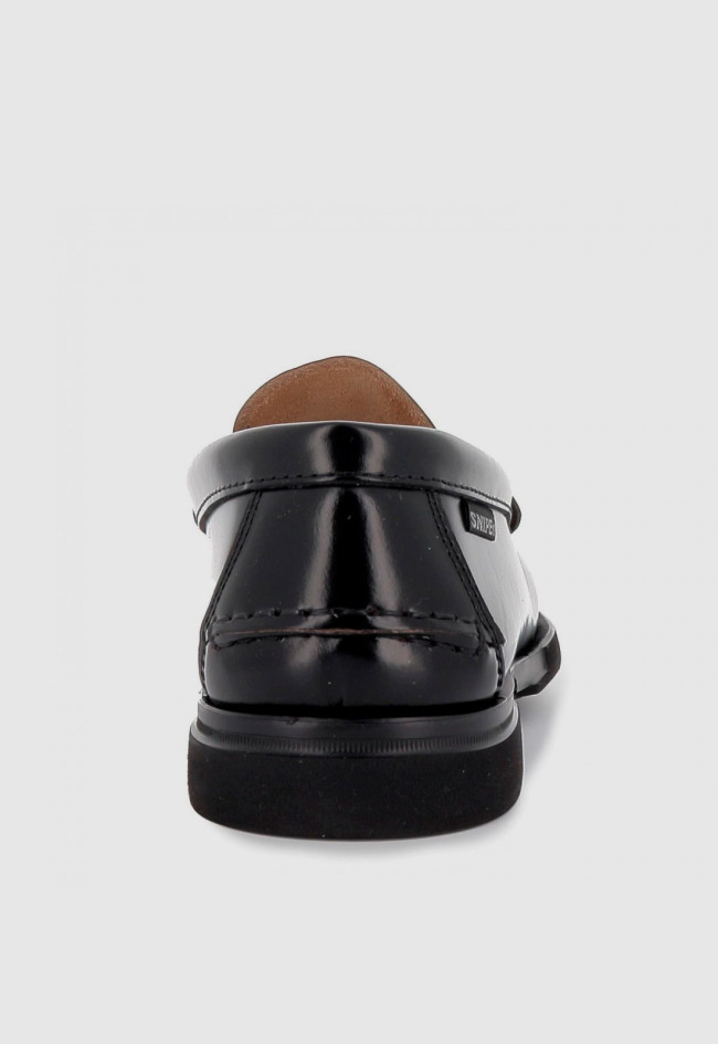 Zapato mocasín de hombre negro  11023