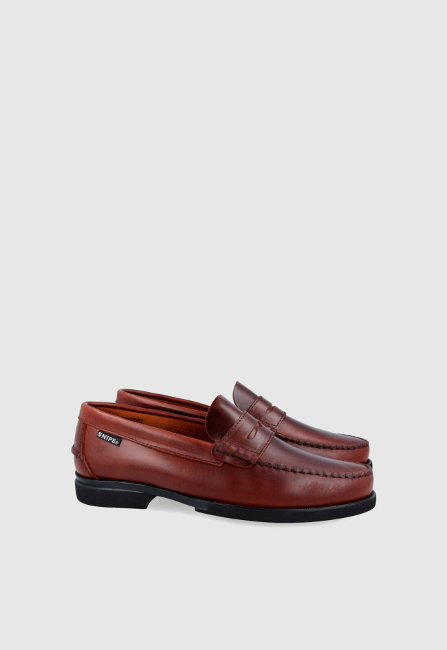 Zapato mocasín de hombre cuero  11023