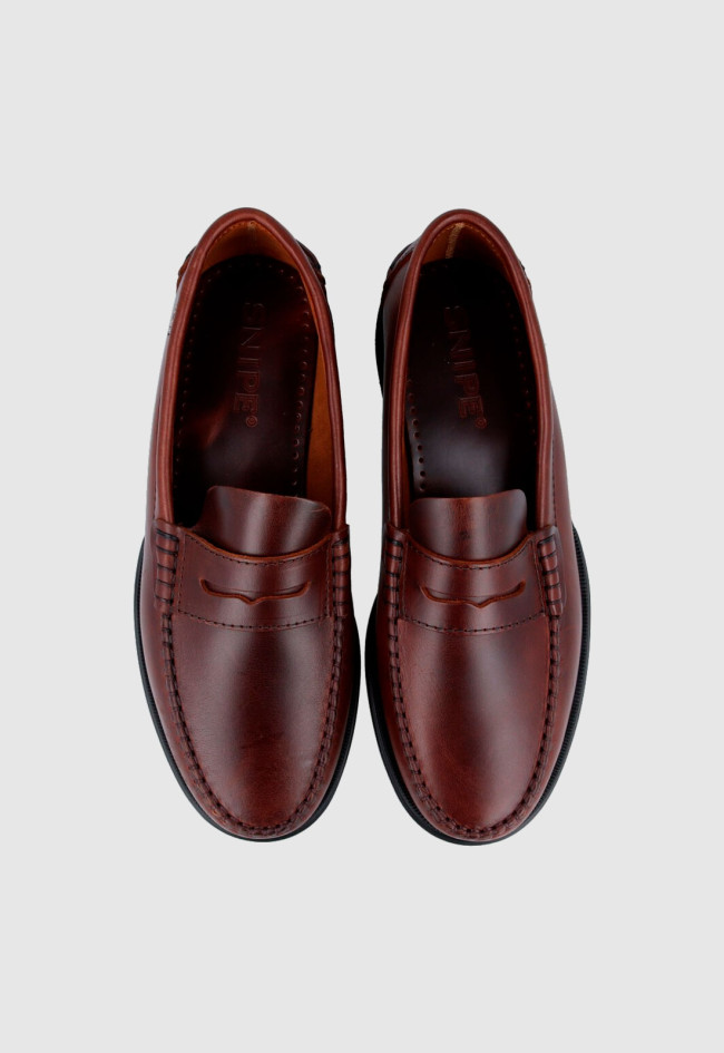 Zapato mocasín de hombre cuero  11023