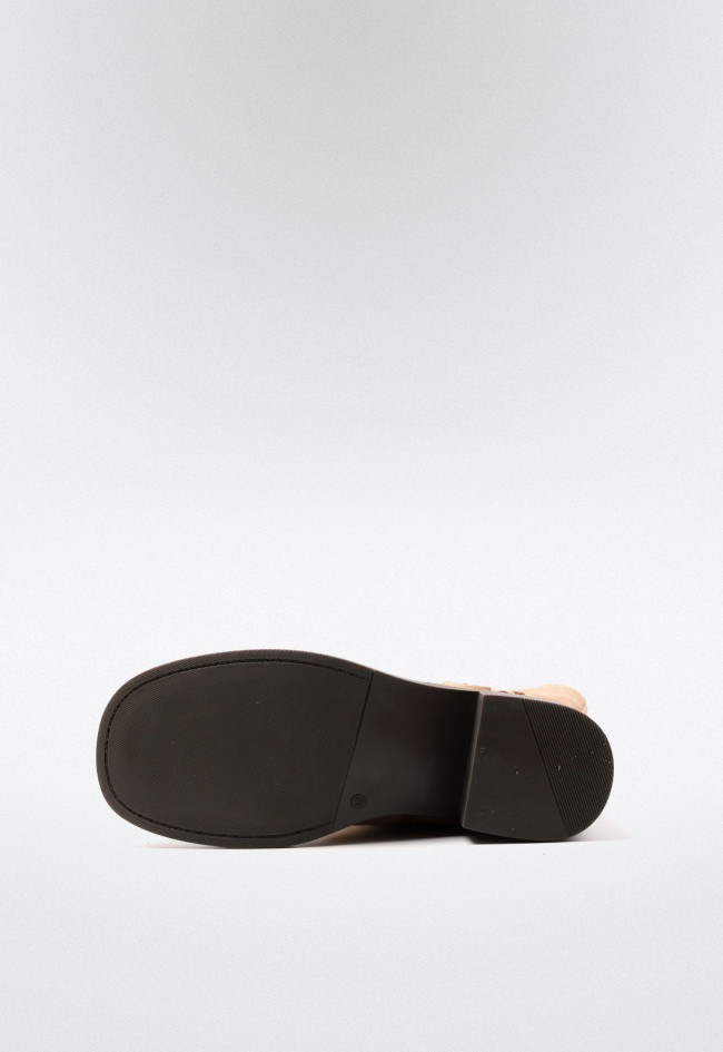 Bota biker de mujer tostado Glo selena - 7177