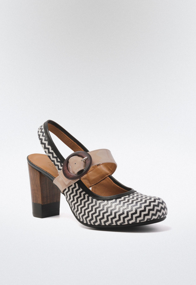 Zapato retro vintage de mujer negro Nemonic 2306