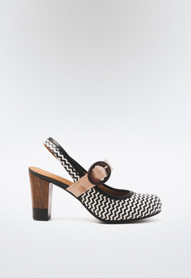 Zapato retro vintage de mujer negro Nemonic 2306