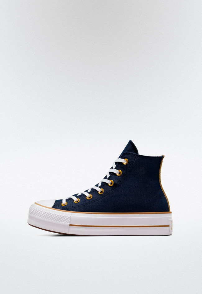 Deportivo de mujer marino Converse chuck taylor all star lift platform herringbone stripe - obsi
