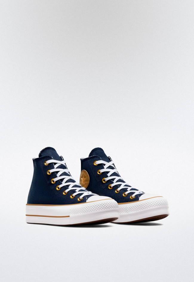 Deportivo de mujer marino Converse chuck taylor all star lift platform herringbone stripe - obsi