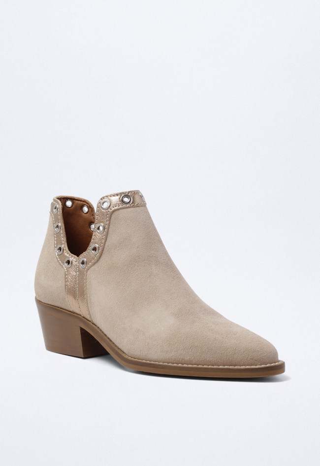 Botín campero de mujer beige Glo selvia - 7207