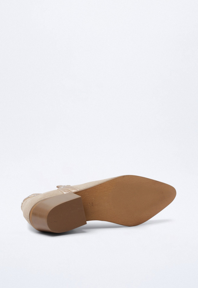 Botín campero de mujer beige Glo selvia - 7207