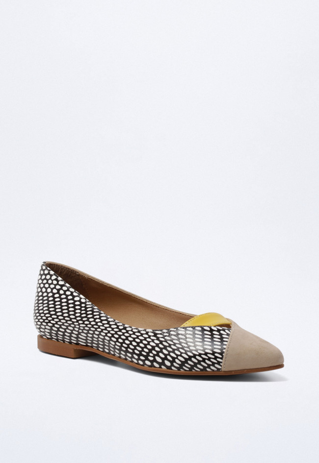 Zapato bailarina de mujer beige Glo andrea