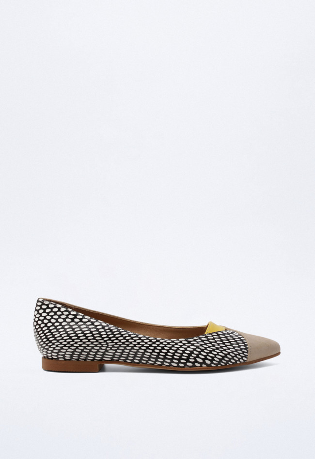 Zapato bailarina de mujer beige Glo andrea