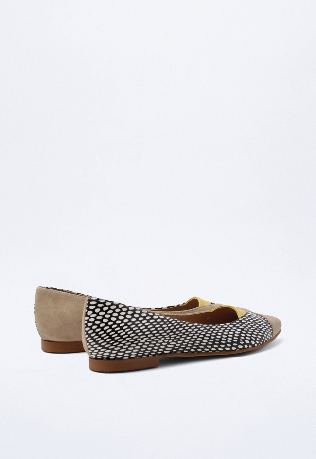 Zapato bailarina de mujer beige Glo andrea