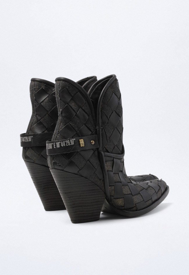 Botín cowboy de mujer negro A.S. 98 b65216