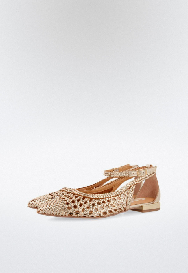 Zapato bailarina de mujer oro Gioseppo dell