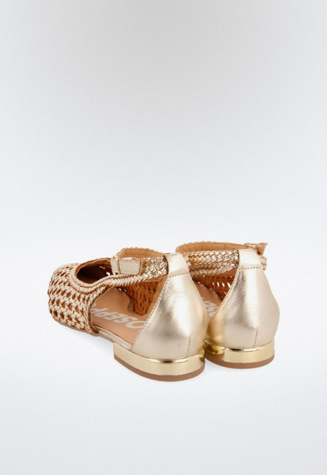 Zapato bailarina de mujer oro Gioseppo dell