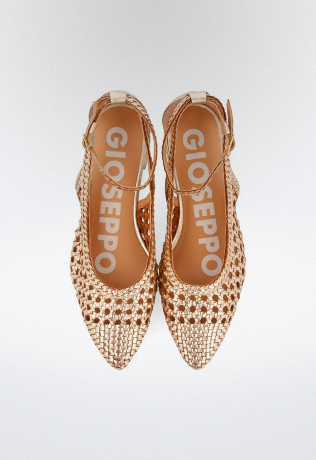 Zapato bailarina de mujer oro Gioseppo dell