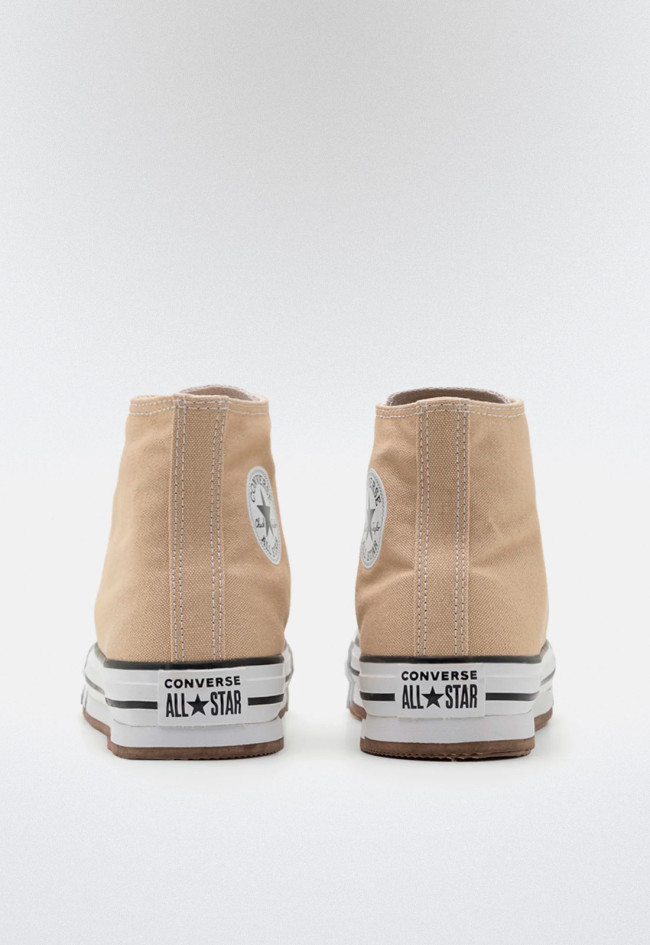 Deportivo de mujer tostado Converse chuck taylor all star lift platform - nutty granola/white/