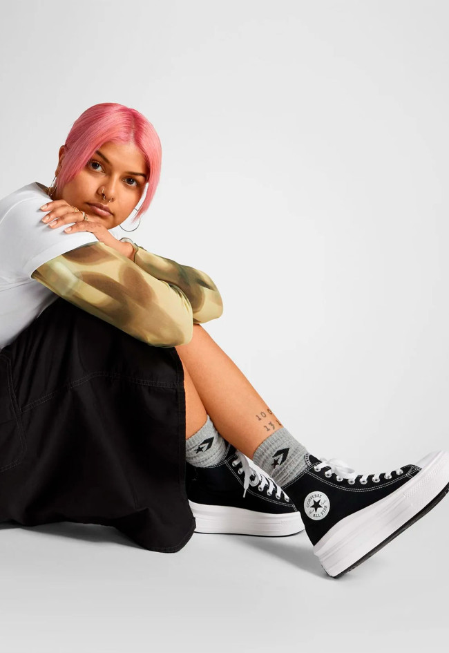 Deportivo de mujer negro Converse chuck taylor all star move platform