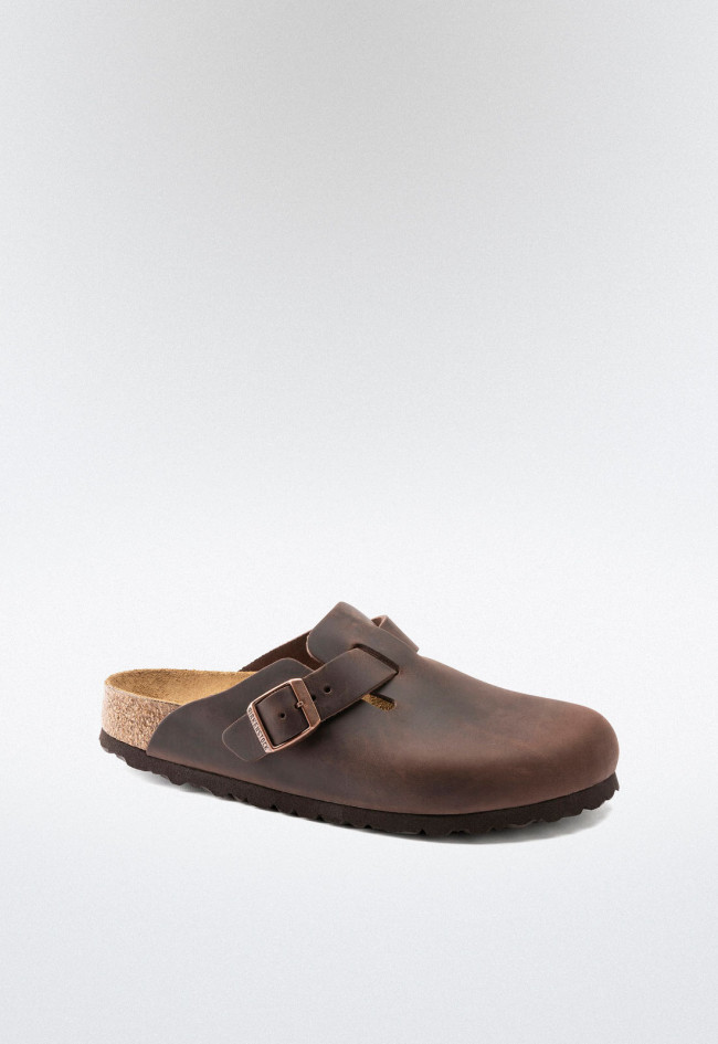 Zueco de mujer cuero Birkenstock boston leoi