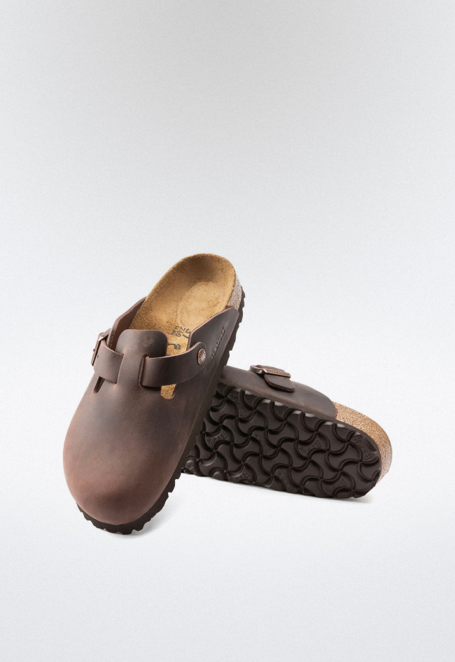 Zueco de mujer cuero Birkenstock boston leoi