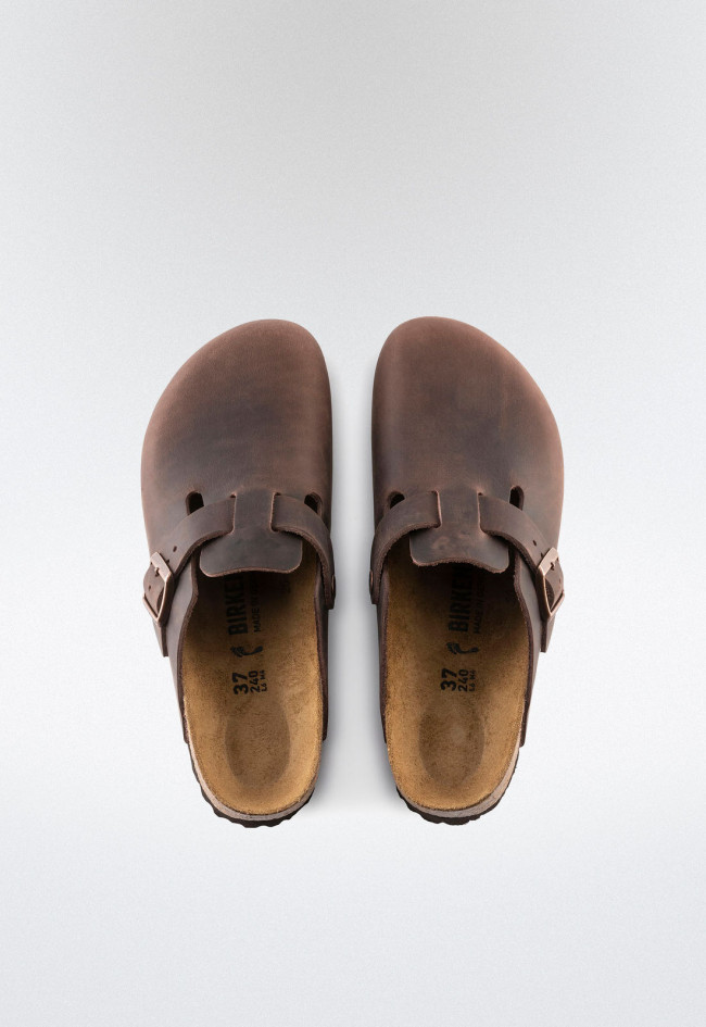 Zueco de mujer cuero Birkenstock boston leoi