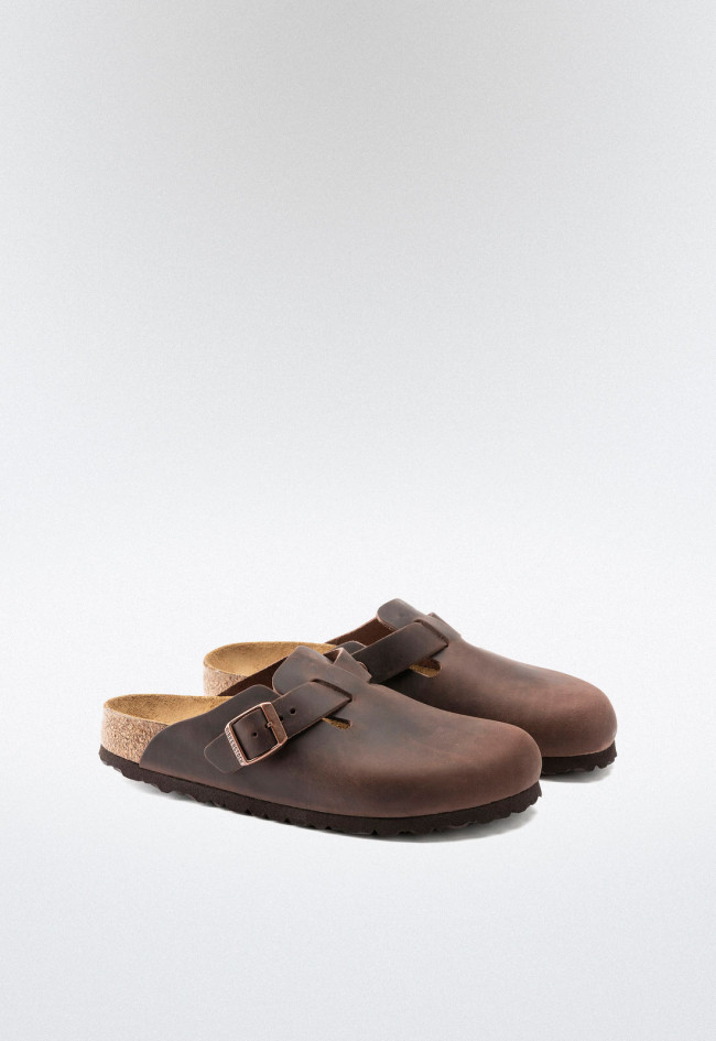 Zueco de mujer cuero Birkenstock boston leoi