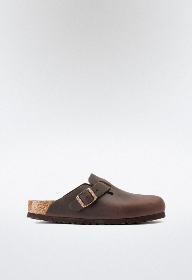 Zueco de mujer cuero Birkenstock boston leoi
