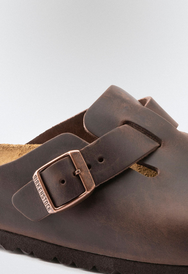 Zueco de mujer cuero Birkenstock boston leoi