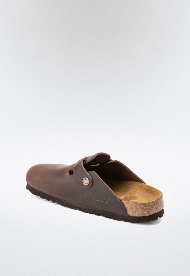 Zueco de mujer cuero Birkenstock boston leoi
