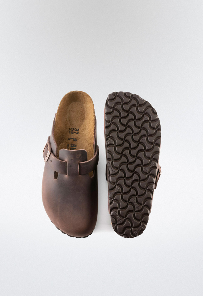 Zueco de mujer cuero Birkenstock boston leoi
