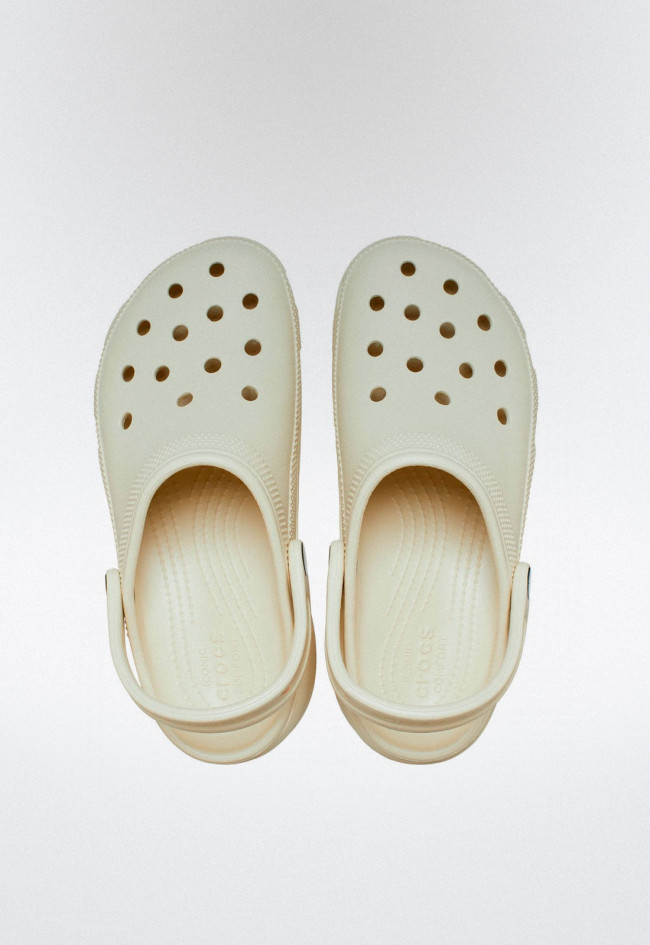 Zueco de mujer beige  CROCS 206750 classic platform