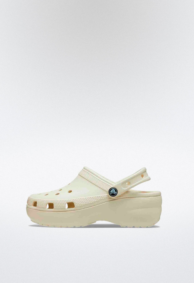 Zueco de mujer beige  CROCS 206750 classic platform