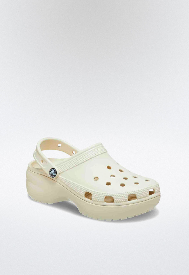 Zueco de mujer beige  CROCS 206750 classic platform