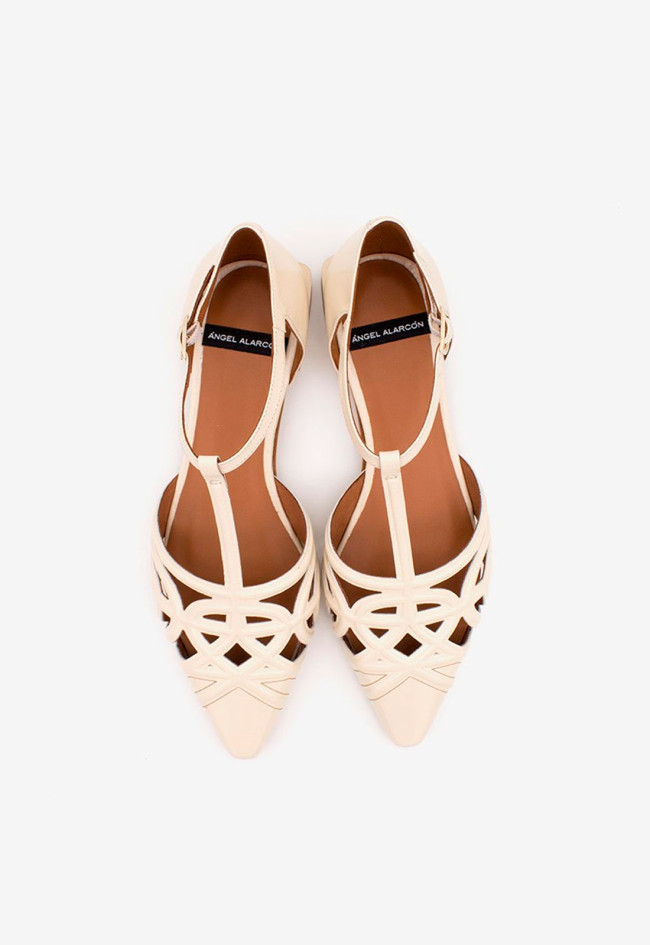 Zapato bailarina de mujer hielo Alarcón 24001-530b