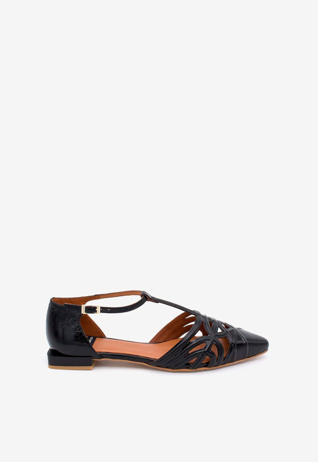 Zapato bailarina de mujer negro Alarcón 24001-530b