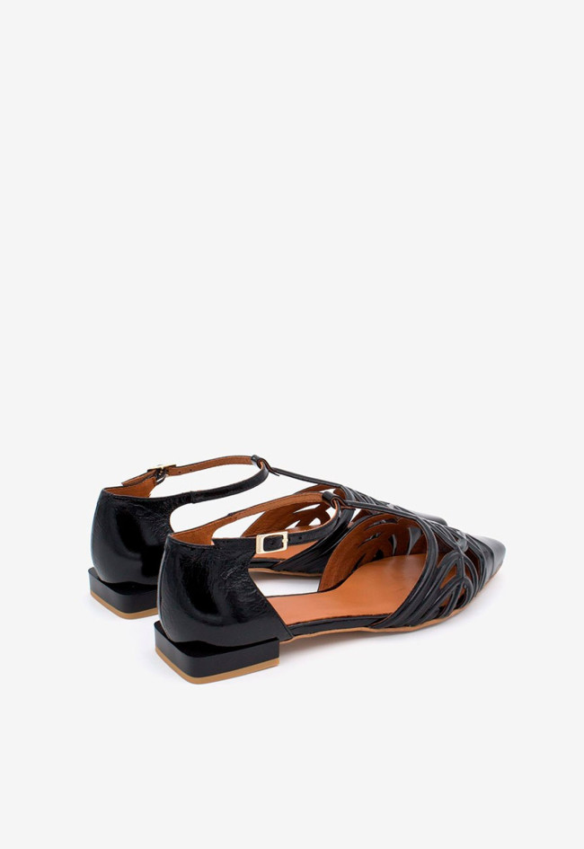 Zapato bailarina de mujer negro Alarcón 24001-530b