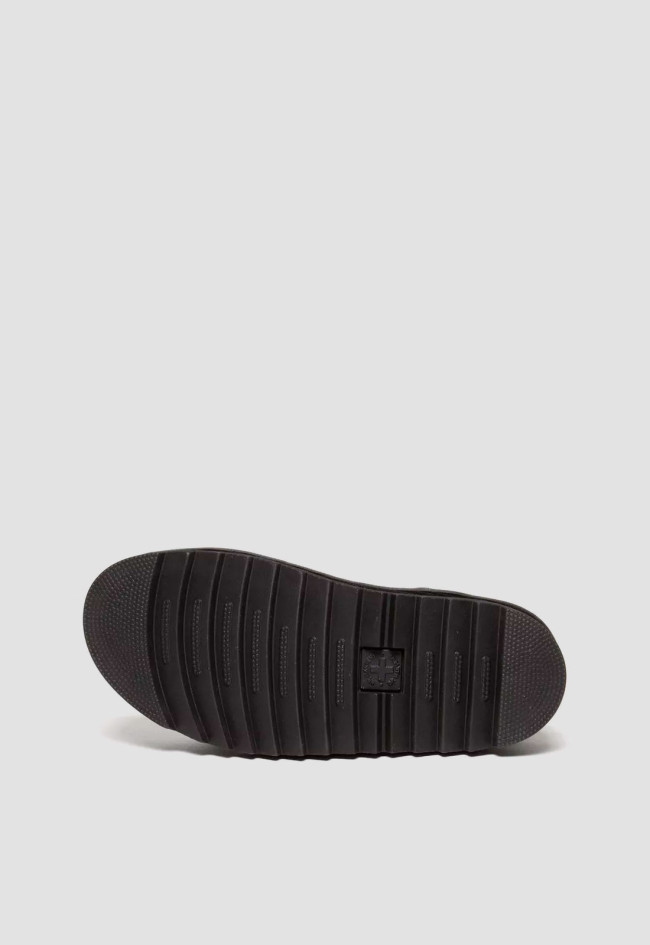 Sandalia romana de mujer negro Dr Martens olson nubuck