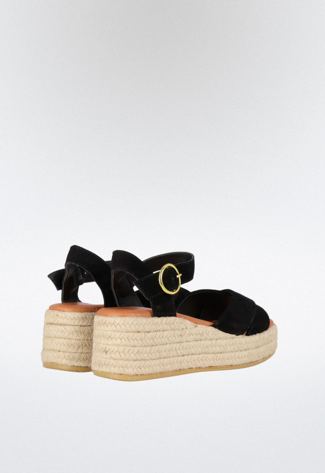 Alpargata de esparto de mujer negro Chika 10 new bonita 03 vas
