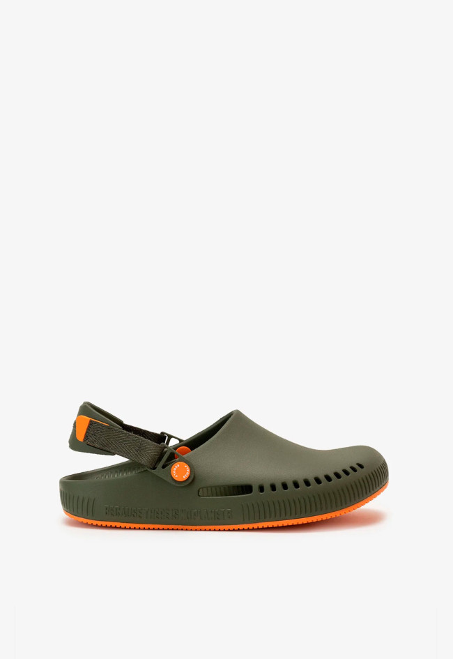 Zueco de hombre kaki Ecoalf javaalf clogs man