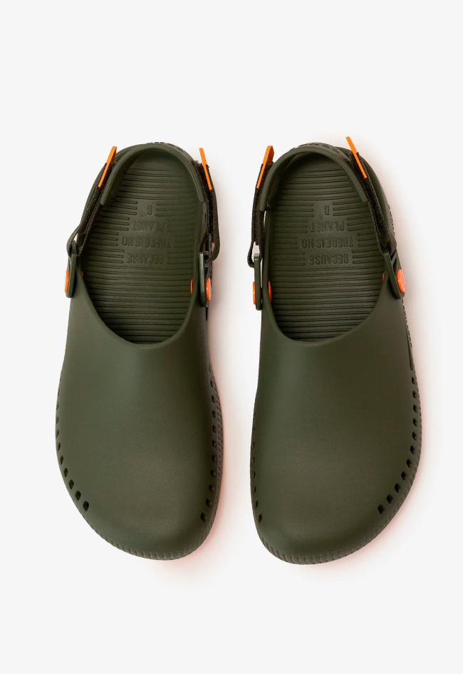 Zueco de hombre kaki Ecoalf javaalf clogs man