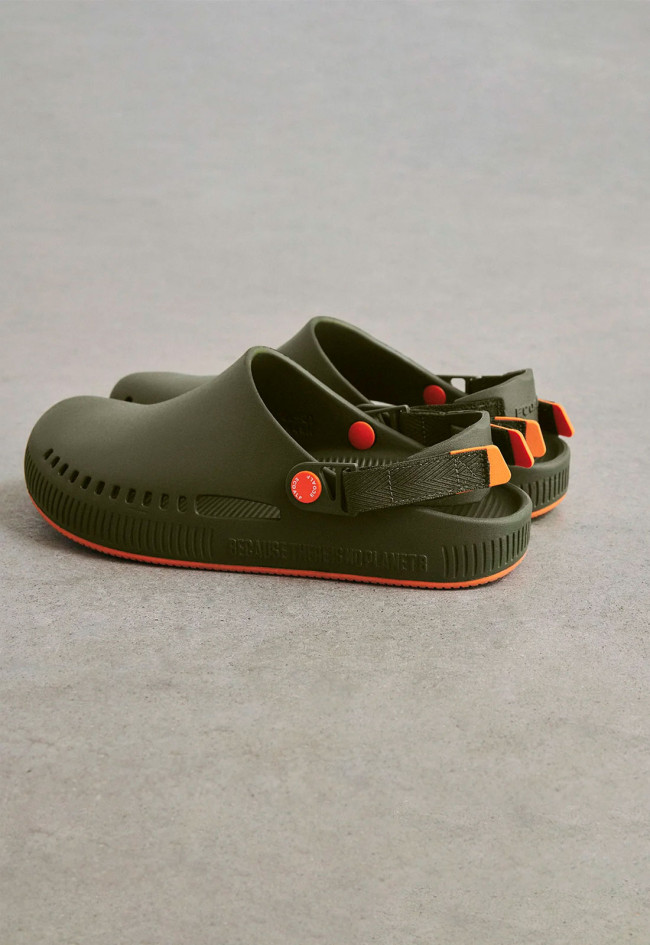 Zueco de hombre kaki Ecoalf javaalf clogs man