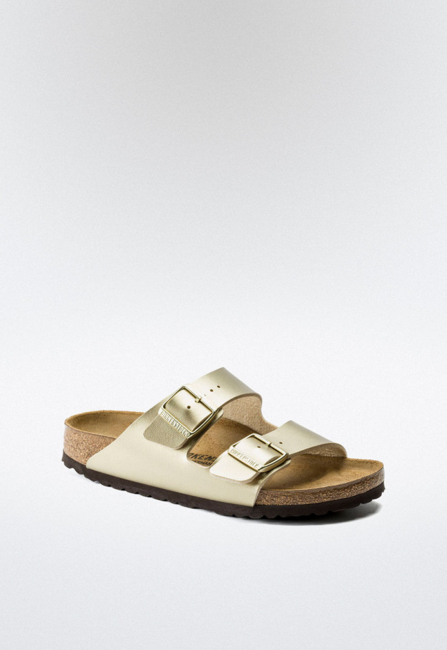 Sandalia hebillas de mujer oro Birkenstock arizona bf
