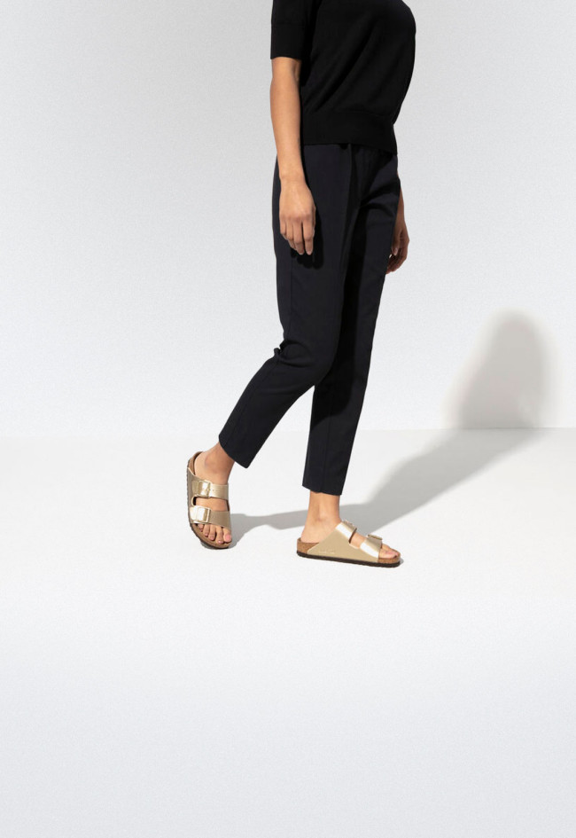 Sandalia hebillas de mujer oro Birkenstock arizona bf
