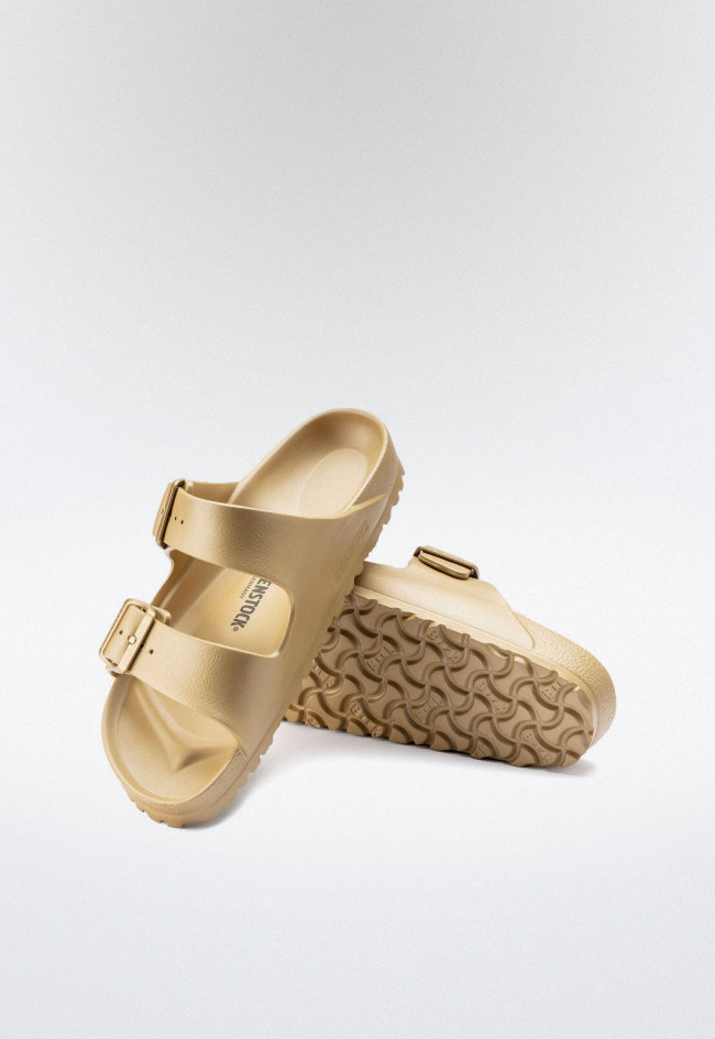 Sandalia hebillas de mujer oro Birkenstock arizona eva