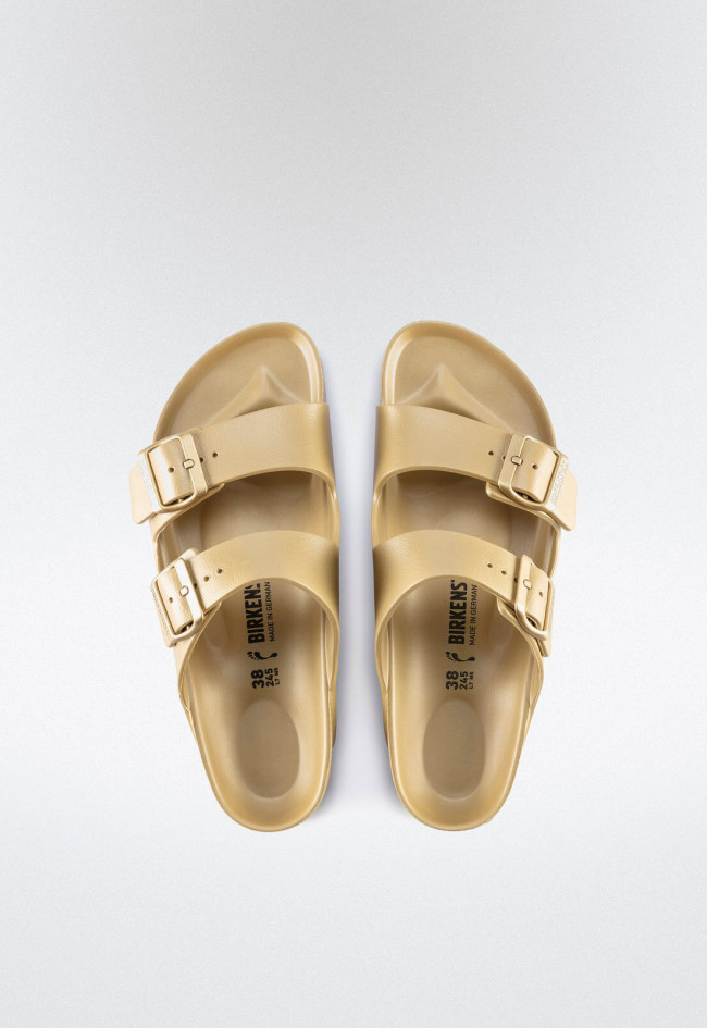 Sandalia hebillas de mujer oro Birkenstock arizona eva